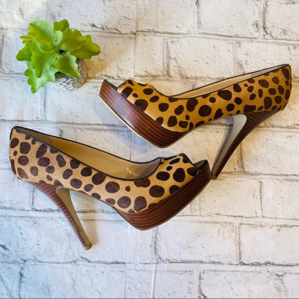 Enzo Angiolini Animal Print Open Toe